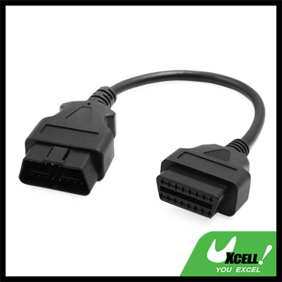 uxcell 診断コネクタケーブル DC 12V 全長30cm 16ピンOBD