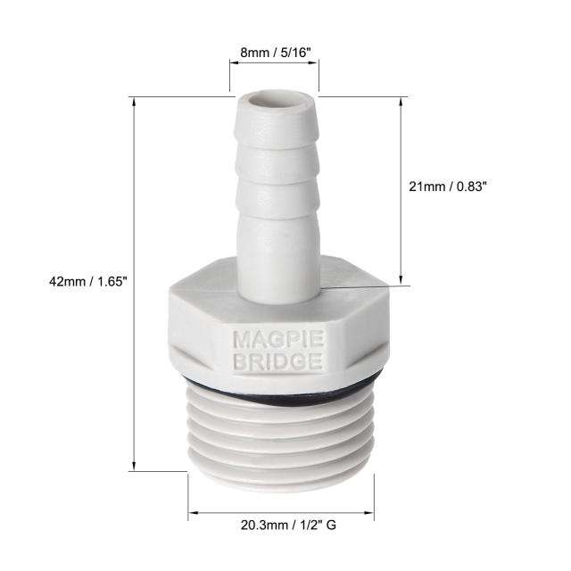 uxcell バーブホースフィッティング PVC バーブ ホース フィッティング 