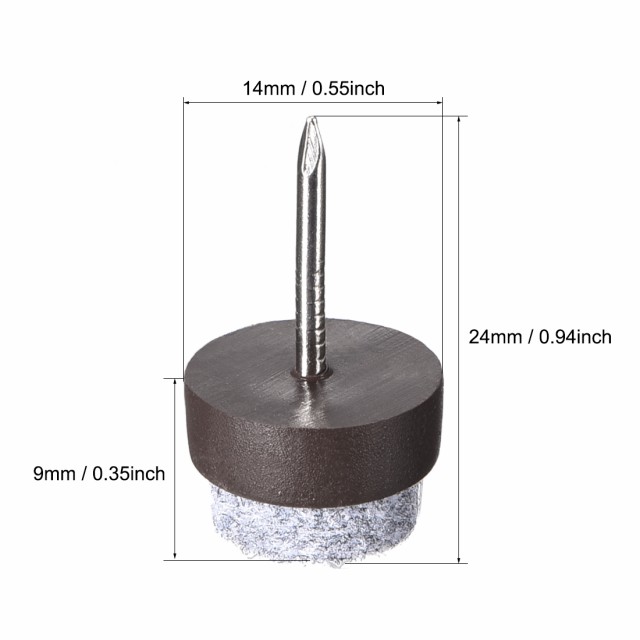 uxcell 家具フェルトパッド 足ネイル 足グライド 固定脚 チェア