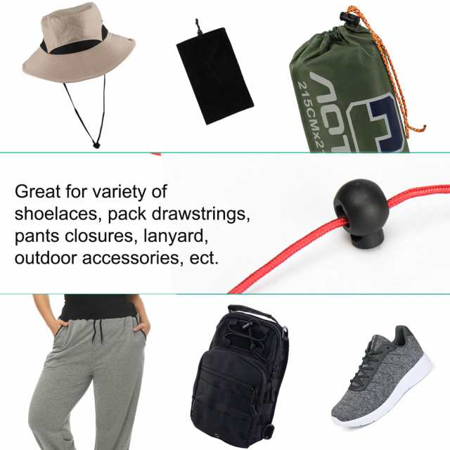 卸・仕入れなら uxcell プラスチック コードロックストッパー ドローストリング衣類 靴紐 バッグ キャンプ用 スプリングストップトグルファスナー  Uxcell コードストッパー プラスチック?スライディングロープ?ひも引き