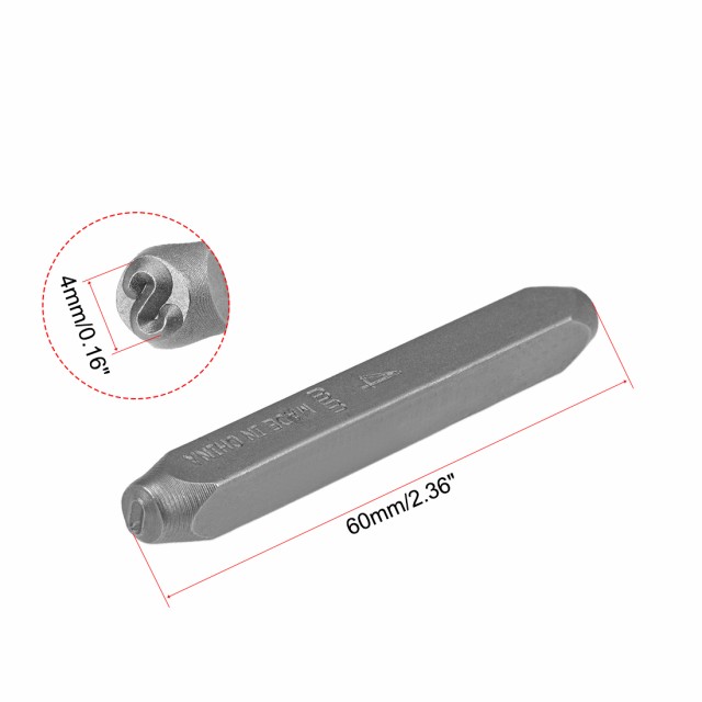 メタルスタンプセット スタンプパンチ 深さ4 mm アルファベットAーZ ...