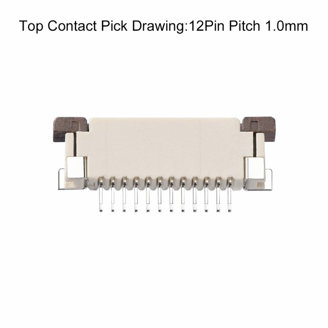 Uxcell 海外出荷 Ffc Fpcコネクタ 12ピン ピッチ1 0mm トップコンタクトピックドローイングソケット 10個入りの通販はau Pay マーケット スリーレックス