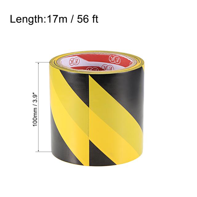 Uxcell 注意警告ステッカー粘着テープ Pvcマーキングテープ 17 Mx100mm Lxw 職場のウェットフロア用 ブラックイエローの通販はau Pay マーケット スリーレックス