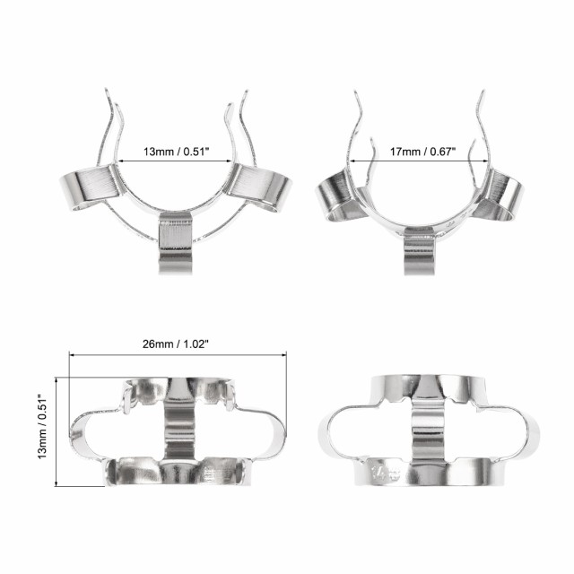 uxcell ジョイントクリップ ラボクランプ取り付けクリップ 14 / 20mm