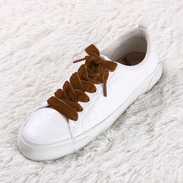 Allegra K ベルベット 靴紐 リボン 靴ひも 平型 平ひも シューレース スニーカー ブーツ用 ブラウン 150cmの通販はau Pay マーケット スリーレックス