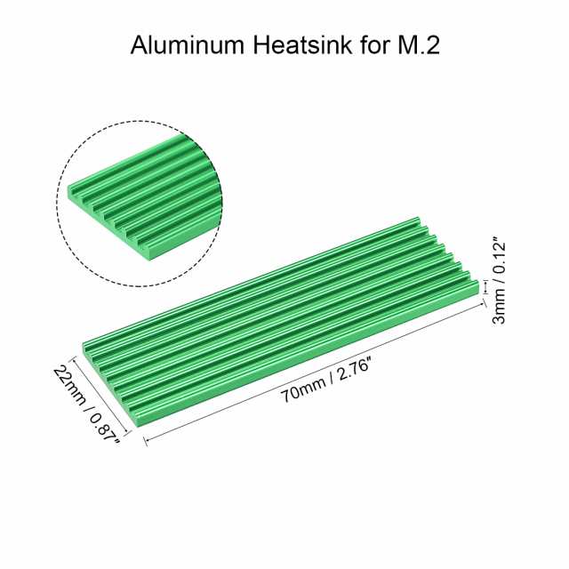 uxcell M.2アルミヒートシンクキット ラジエーターフィン 熱拡散フィン 70x22x3mm グリーン 2シリコンサーマルパッド付 2280  SSDの通販はau PAY マーケット ソウテンコ au PAY マーケット－通販サイト