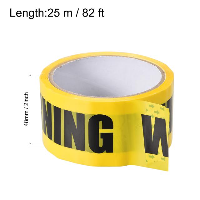 Uxcell 注意警告ストライプステッカー粘着テープ 25mx48mm 太字の警告マーク 職場ウェットフロア注意用 イエロー ブラックの通販はau Pay マーケット スリーレックス