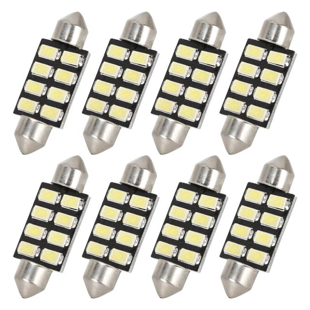 Uxcell 車led花飾りライト 39mm 5630 インテリアドームライト 地図ランプライセンスプレート電球 交換用電球 ホワイト 8個の通販はau Pay マーケット スリーレックス