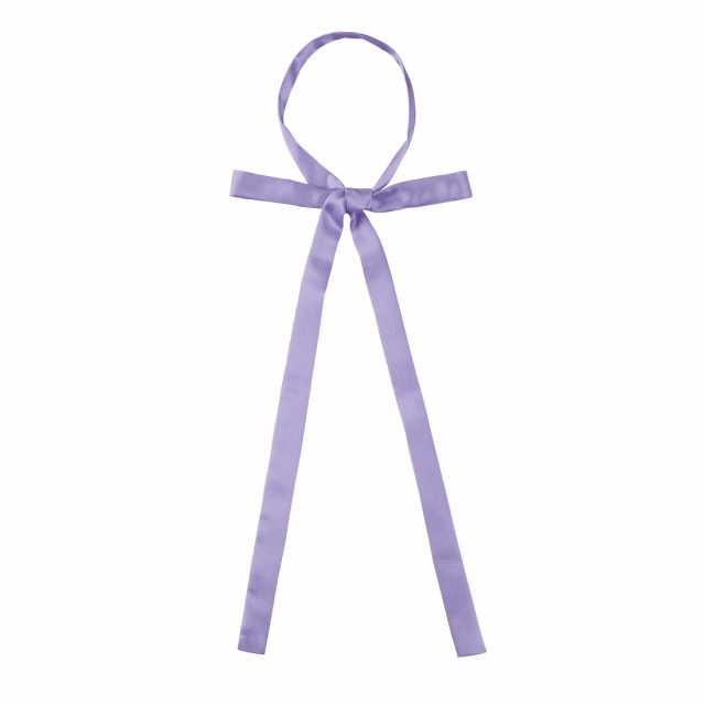 【新品　紐型】艶あり　紫色　パープル　リボンタイ　スクールリボン　制服リボン