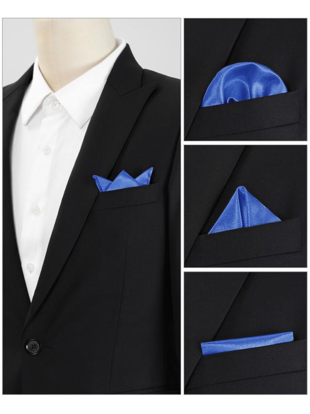 Allegra K ポケットチーフ 無地 ポケットスクエア ハンカチ ビジネス 結婚式 フォーマル メンズ ロイヤルブルー 22x22cmの通販はau Pay マーケット スリーレックス