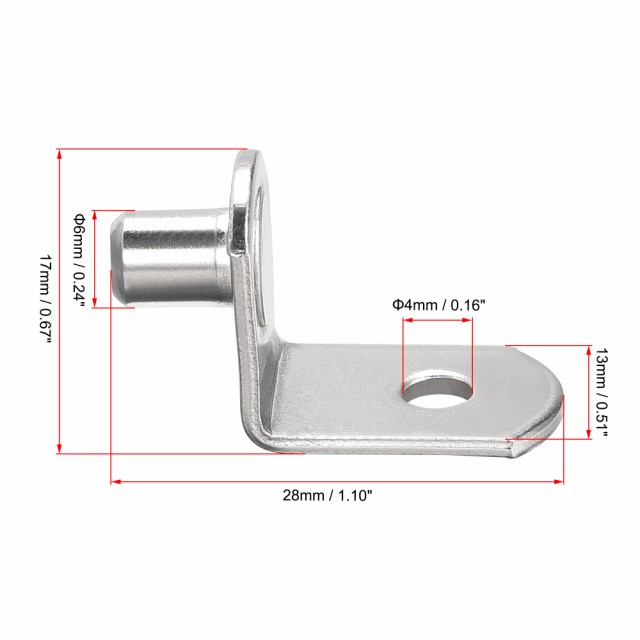 uxcell 3スタイルシェルフブラケットペグ L字型ブラケットスタイル