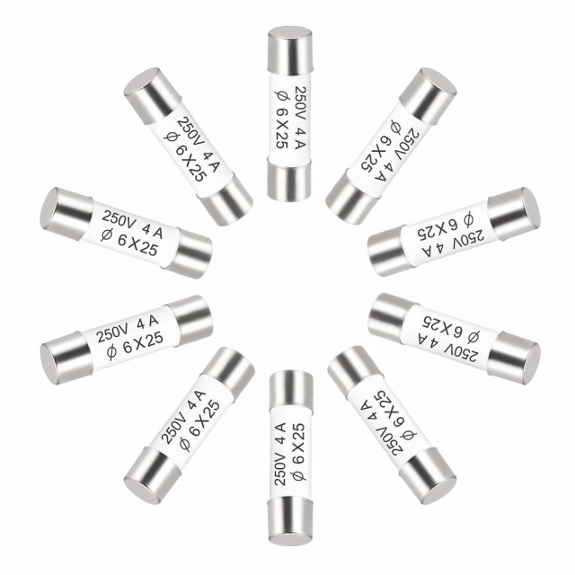 uxcell セラミックカートリッジヒューズ 4A 250V 6x25mm