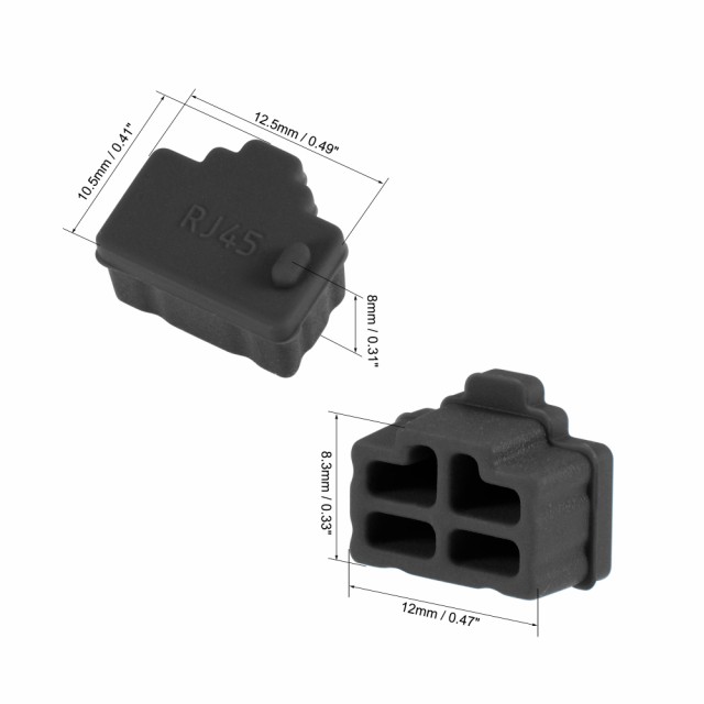 定番の中古商品 monofive RJ45 LANポートコネクタ防塵保護カバー キャップ 100個 シリコンタイプ MF-RJ45-C100B 