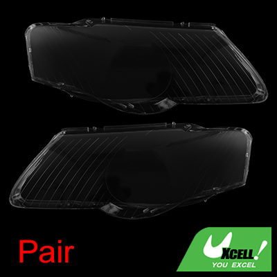 X AUTOHAUX 車のフロントヘッドライトヘッドランプレンズカバー PCシェル 1ペア Volkswagenに対応 B6 2006-2011 3C0 941 005 3C0 941 006用