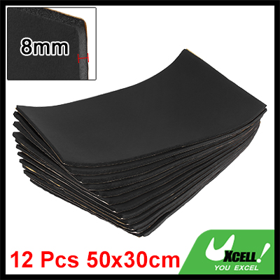 uxcell 断熱マット 断熱材 防音材 吸音材 遮音 断熱 熱反射 厚さ8mm 50x30cm アルミナファイバードアオーディオノイズ断熱材 12個の通販は