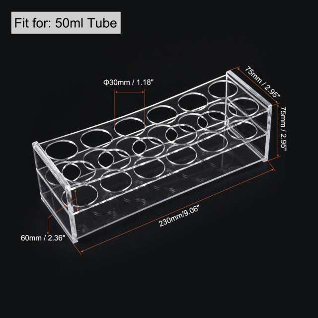 uxcell 試験管ラックホルダー 12-ウェル アクリル クリア ラボチューブ