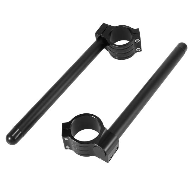 Motoforti　オートバイのハンドルバー　バイククリップオンハンドルバー　46mm　調整可能　ユニバーサル　交換品　ブラック　1ペアの通販は 5,376円
