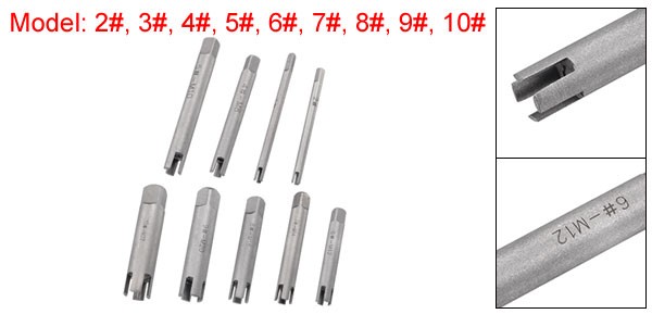uxcell タップエクストラクタセット M5-M22 8-10#-22 mフルート 破損ストリップねじタップリムーバー 高炭素鋼ツール 9個入りの通販は