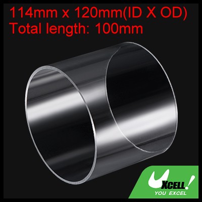 uxcell アクリルパイプ硬質丸管 クリア 内径114 mm 外径120 mm