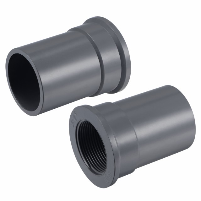uxcell PVC水道管コネクタ G1-1/2メススレッド 50 mm内径 DN40