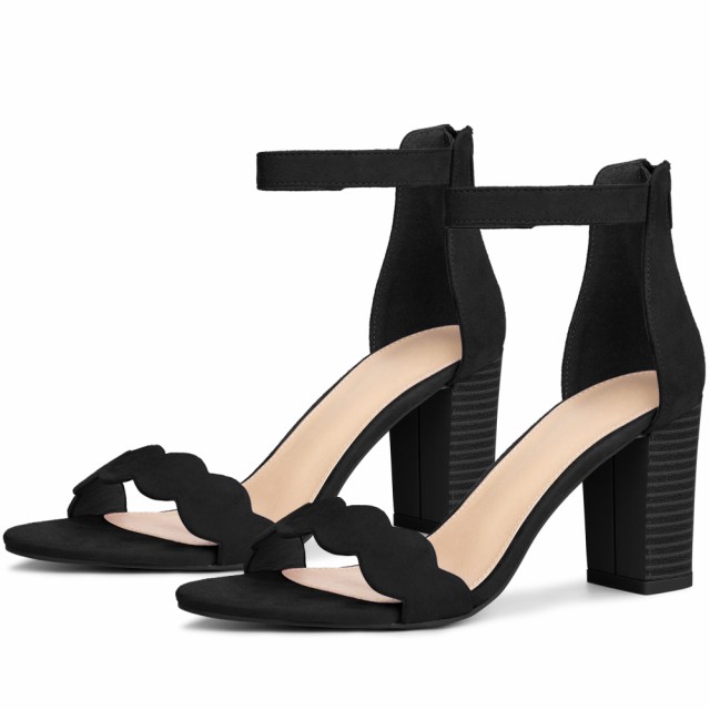 PRADA(プラダ)ブラックパテントチャンキーヒールサンダル371/2