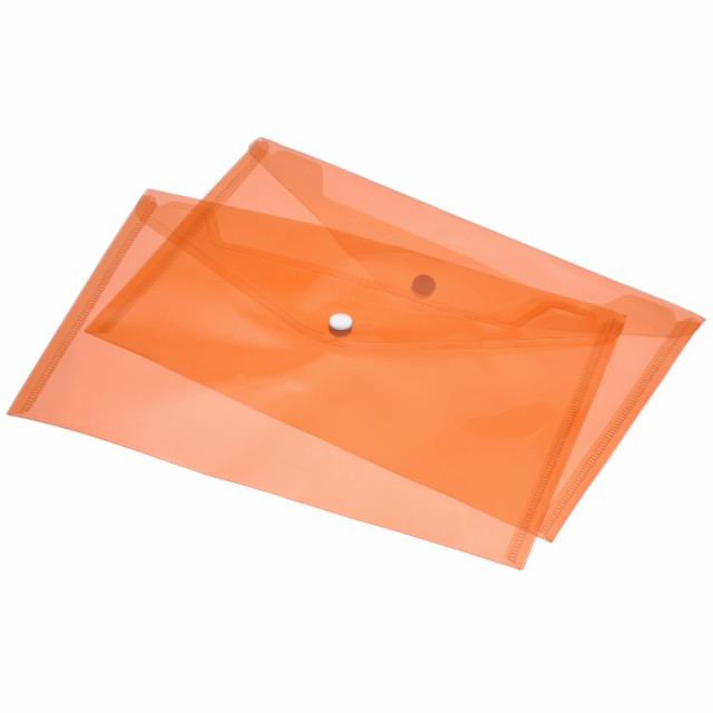 uxcell　マーケット－通販サイト　ファイルフォルダ　ファイルフォルダポケット　マーケット　オレンジ　A4サイズ　PPプラスチック　スナップボタン付き封筒　PAY　ドキュメントオーガナイの通販はau　ソウテン　au　PAY