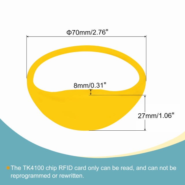 uxcell IDカードキーリストバンド RFID 近接 125KHz TK4100 非接触