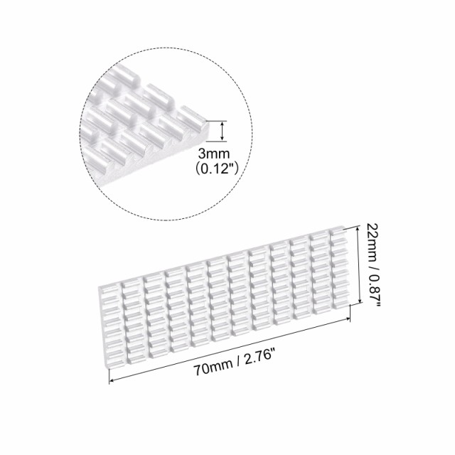 激安販壳ショップ uxcell アルミニウムヒートシンク 散逸パッド ノッチ