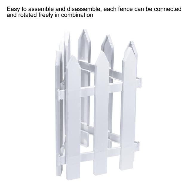 uxcell ガーデンピケットフェンス プラスチック チップフェンシング パスボーダーエッジング パティオ ランドスケープ パスウェイ 植物 花用 35 cm x 50 cm ホワイト 6個の通販は