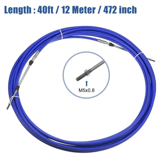 Motoforti マリンスロットルシフトリモコンボックスケーブル タイプ3300/33C Yam ahaに対応 船外機モーターステアリングシステム用 ブルー 長さ12 M 1個の通販は