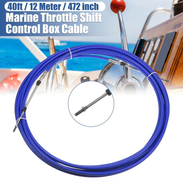 Motoforti マリンスロットルシフトリモコンボックスケーブル タイプ3300/33C Yam ahaに対応 船外機モーターステアリングシステム用 ブルー 長さ12 M 1個の通販は