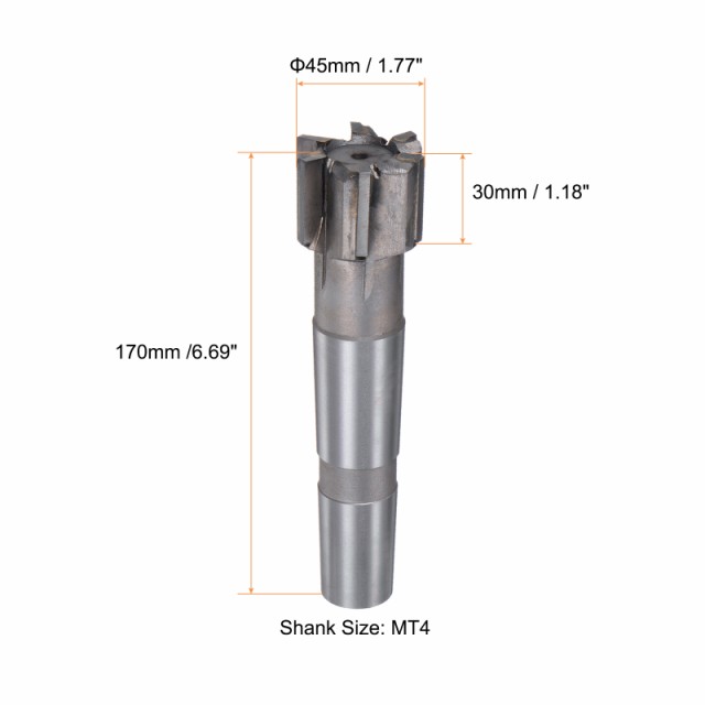 uxcell スクエアノーズエンドミル 45mm切断径 C1 タングステンカーバイドチップ 6ストレートフルート フライスカッター  MT4モールステーパーシャンク付きの通販はau PAY マーケット - ソウテンコ | au PAY マーケット－通販サイト