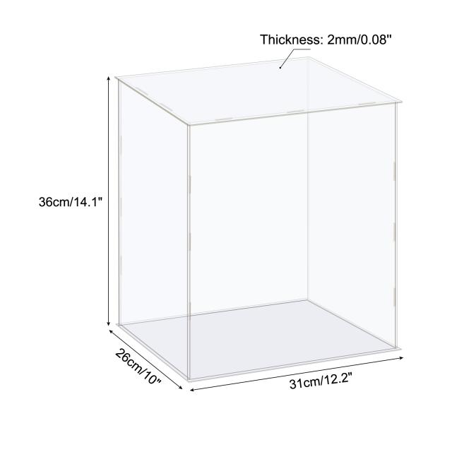 uxcell ディスプレイケースボックス アクリルボックス 透明 防塵 保護ショーケース グッズ用 31x26x36 cmの通販は 5,515円
