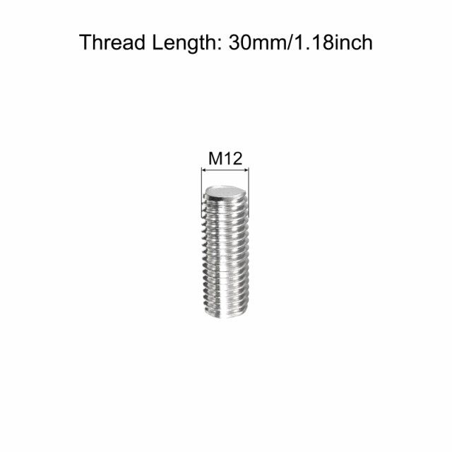 uxcell 全ねじロッド 右ねじロッド 棒スタッド 304ステンレス鋼 M12 x 30mm 1.75mmねじピッチ 5本の通販はau PAY  マーケット - ソウテンコ | au PAY マーケット－通販サイト