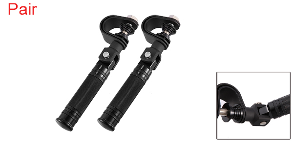 X AUTOHAUX オートバイ フットペグ フットレスト ハイウェイフットペグ 25mm-32mm アルミニウム合金 360度 ブラック 1ペアの通販は