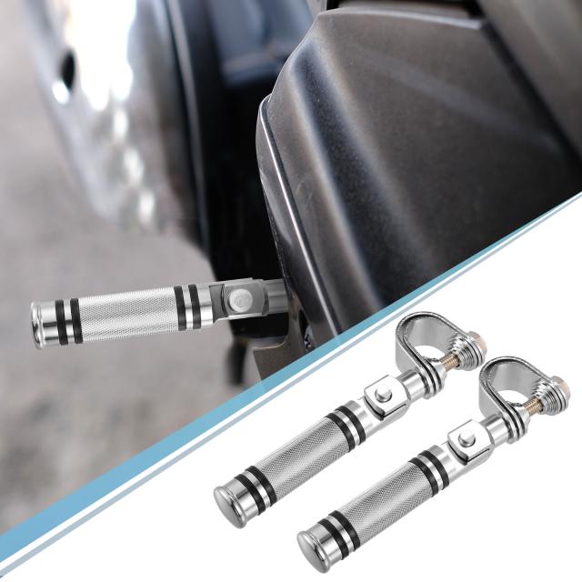 X AUTOHAUX オートバイフットペグフットレストハイウェイフットペグ 25 mm-32 mm アルミ合金 360度 シルバートーン 1ペアの通販は 7,490円