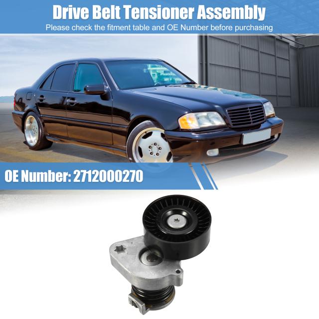 uxcell ドライブ ベルト テンショナー アセンブリー ベルト テンショナーMercedes Benzに対応 C 230 Kompressor 1.8L 2.3L 2002 2005 2712000270金属 ブラック シルバートーンの通販は 5,286円