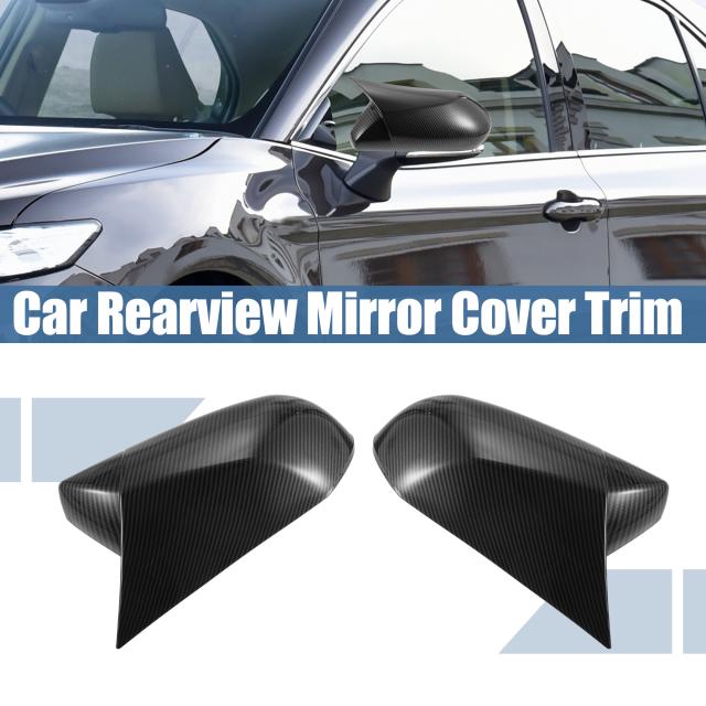 uxcell カードアガードサイドバックミラーカバートリム ABS プラスチック カーボンファイバーパターン ブラック To yotaに対応 Camry 2018-2021 Exteriorに対応 アクセサリー 1ペアの通販は 5,293円