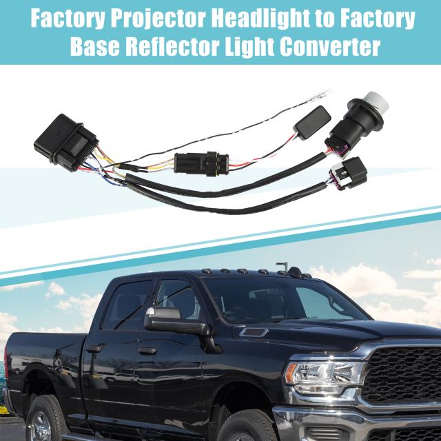 X AUTOHAUX ヘッドライト リフレクターライト変換 配線アダプター Ramに対応 1500 2500 3500に対応 2013-2018 1ペアの通販は