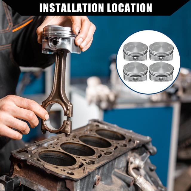 uxcell 内部エンジンピストンとピンアセンブリ 12578324 Buickに対応 LaCrosse 2.4Lに対応 2010-2016 耐久性 金属 チタントーン 1セットの通販は 10,179円