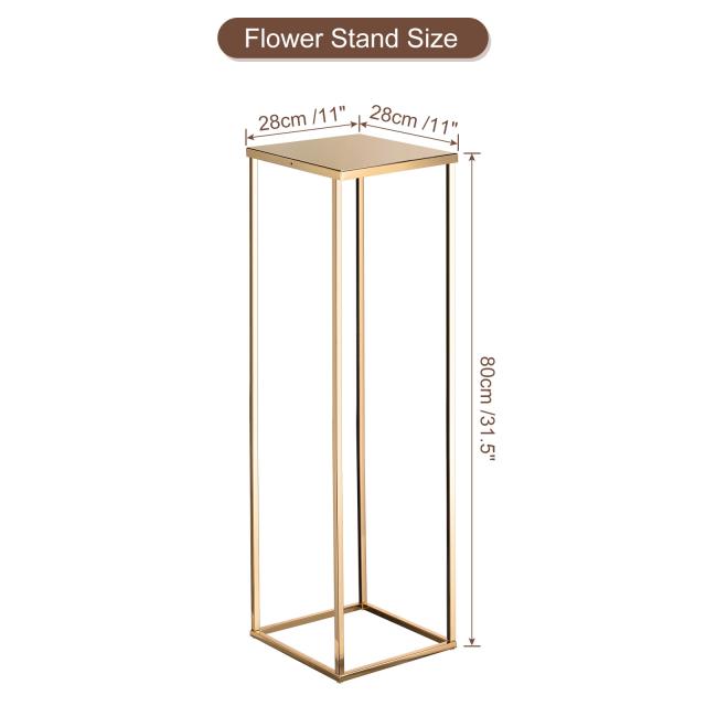 uxcell ウェディングフラワースタンド 花瓶コラム メタルフラワースタンド 80 cm高さ フラワーラック ウェディングパーティーディナーセンターピース装飾用 10個の通販は