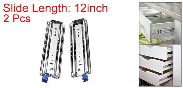uxcell 引き出しスライド ロック付き 完全伸長側 マウントボールベアリング ロッキングレール ロック引き出しスライド 耐荷重120kg トラック RV キャビネット用 30 cmの通販は 7,679円