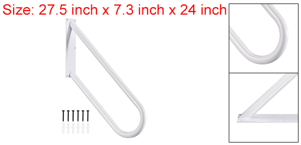 uxcell U字型階段手すり 屋外ステップ用 壁掛け手すり 1-4ステップ 手すり 庭 壁 ガレージ ポーチ ステップ 入り口用 ホワイト