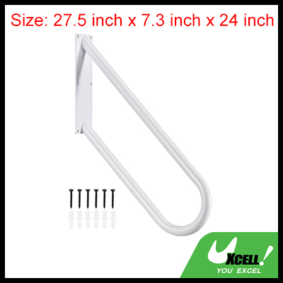 uxcell U字型階段手すり 屋外ステップ用 壁掛け手すり 1-4ステップ 手すり 庭 壁 ガレージ ポーチ ステップ 入り口用 ホワイト