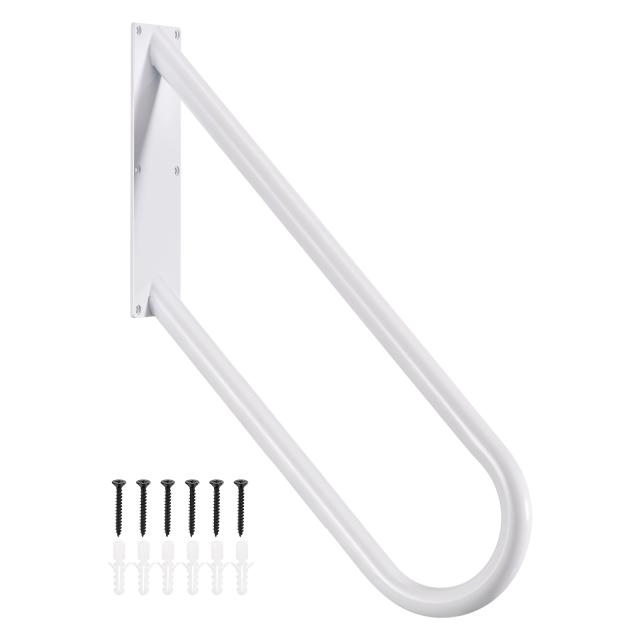 uxcell U字型階段手すり 屋外ステップ用 壁掛け手すり 1-4ステップ 手すり 庭 壁 ガレージ ポーチ ステップ 入り口用 ホワイト