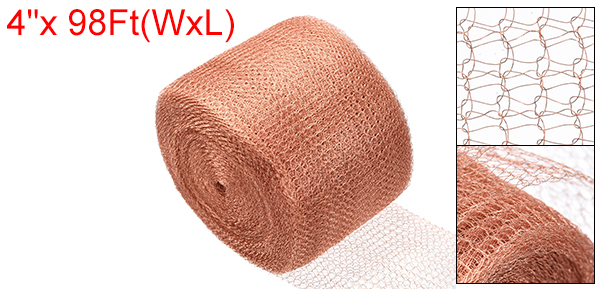 uxcell コッパーメッシュスクリーン 銅線メッシュ 銅網 穴フィルターレトルト用 100%じゅん銅ロール 100mmx 30Mの通販は