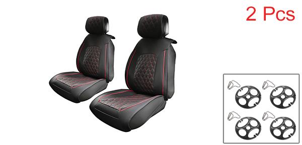 uxcell シートカバー 車 カーシートカバー トヨタに対応 Tacomaに対応 2005-2024 TRD オフロード限定版 防水レザー 耐久性 通気性 2個セット 黒 赤の通販は 11,005円