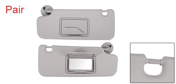 uxcell 左右サイドカーサンバイザーアセンブリ ミラー付き 番号95327509/95327507 シボレーに対応 Sonicに対応 2012-2016 グレー 1ペアの通販は