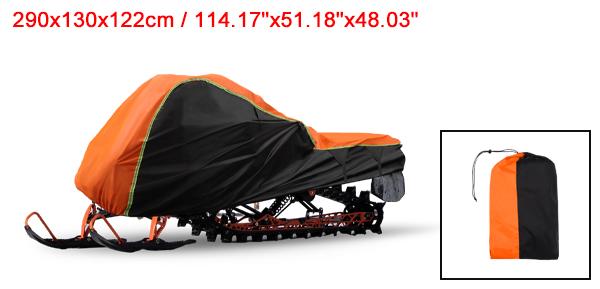 uxcell Lサイズ スノーモービルカバー 防水 スノーモービル用カバー スノーモービルアクセサリー ストレージカバー Polarisに対応用 スキードゥー用 ヤマハ用 ユニバーサル 115インチまで対応 ブラ ック オレンジの通販は 5,402円