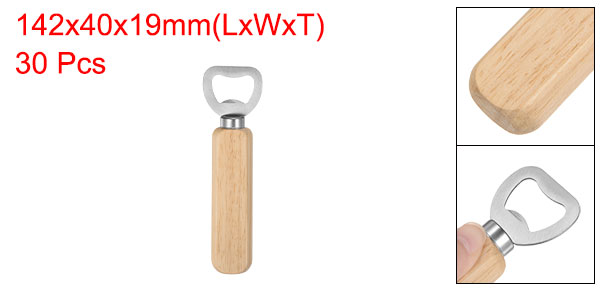 uxcell 30個 ビールボトルオープナー 5.6のステンレス製オープナー 木製ハンドルの通販は 5,344円